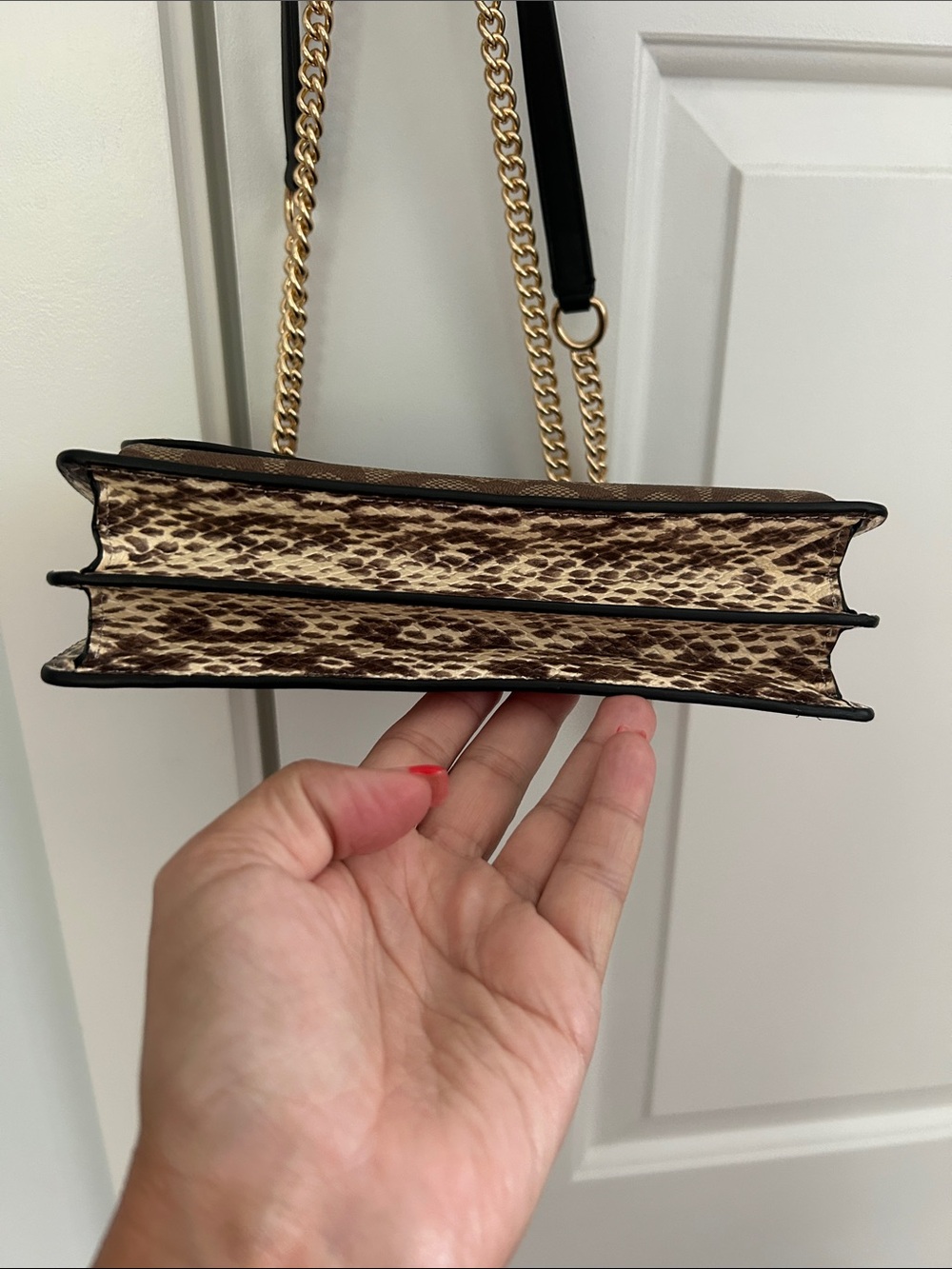 NWOT Coach Klare Black, Brown & light brown Signature Chain Crossbody - Picture 14 of 16